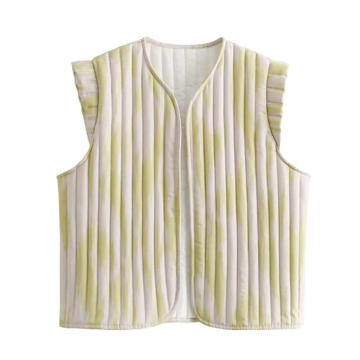 Willshela Women Fashion Printed Sleeveless Jacket Waistcoats Vintage V-Neck Ves image 2