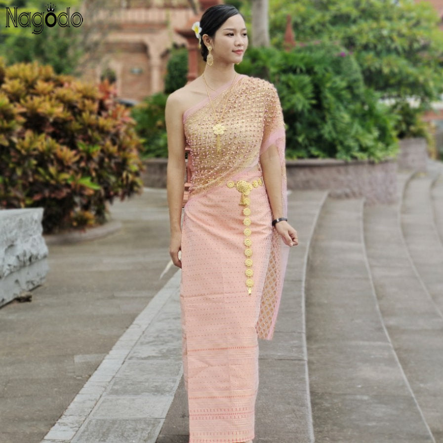 2023 New In Summer Women Strapless Shawl Top and Skirt Five-Piece Set Long Ao D image 1