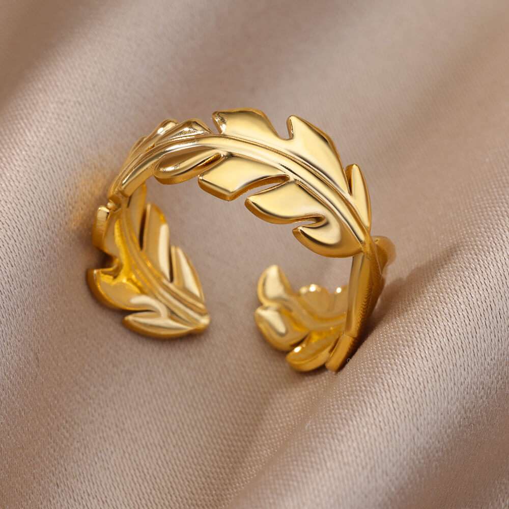 Stainless Steel Rings for Women Aesthetic Sunflower Gold Plated Wedding Couple image 16