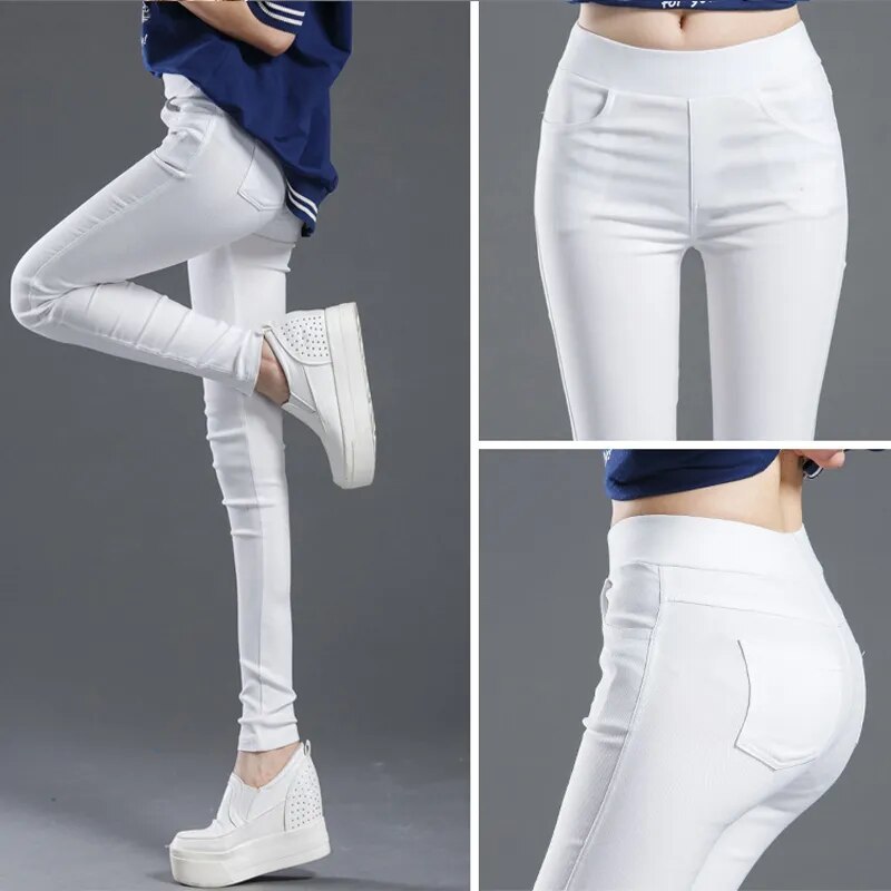 Women Summer Elastic Casual Stretch Skinny Leggings Slim Pencil Pants image 0