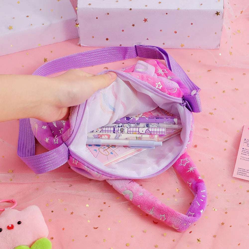 Sweet Unicorn Handbags For Girls Lovely Kids Crossbody Bag Children Gift Little image 8