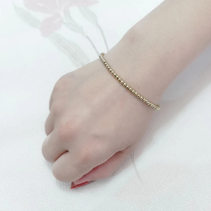 Fashion Jewelry 18K Gold Plated Waterproof Metal Ball High Quality Smooth Diame image 10