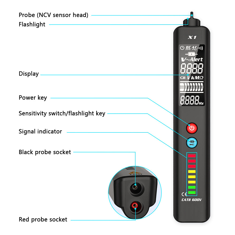 Fully Automatic Digital Multimeter Anti-Burn Intelligent Voltage Detector High- image 2