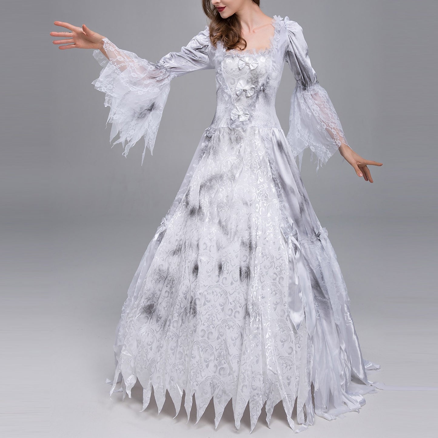 Halloween Wedding Dress Costume Zombie Bride Cosplay Dress Ghost Bride Cosplay image 4