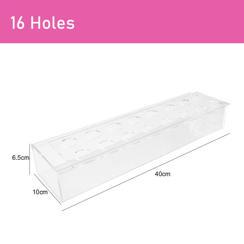 Transparent Acrylic Long Flower Vase Clear Rectangular Vase For Dining Table Ho image 3