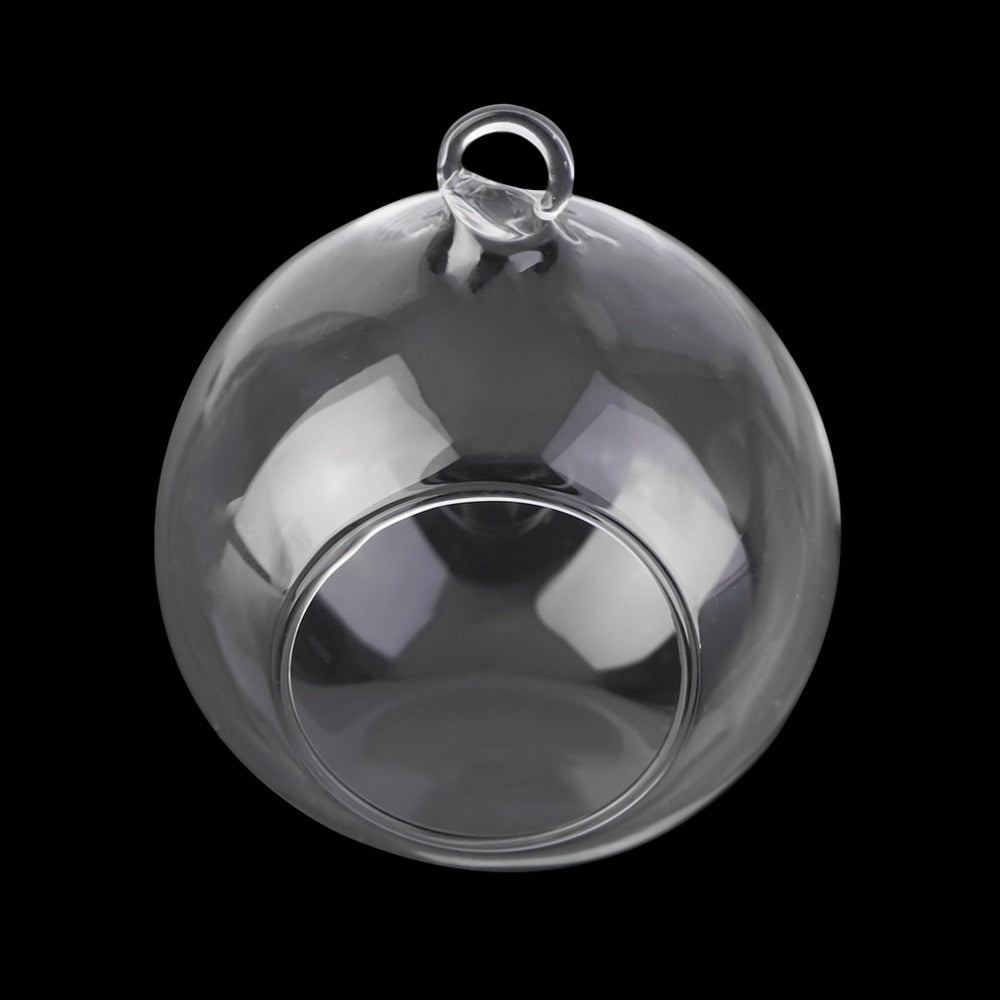 Diameter 8cm Hanging Glass Vase Flowers Plant Table Vase Stand Holder Terrarium image 2