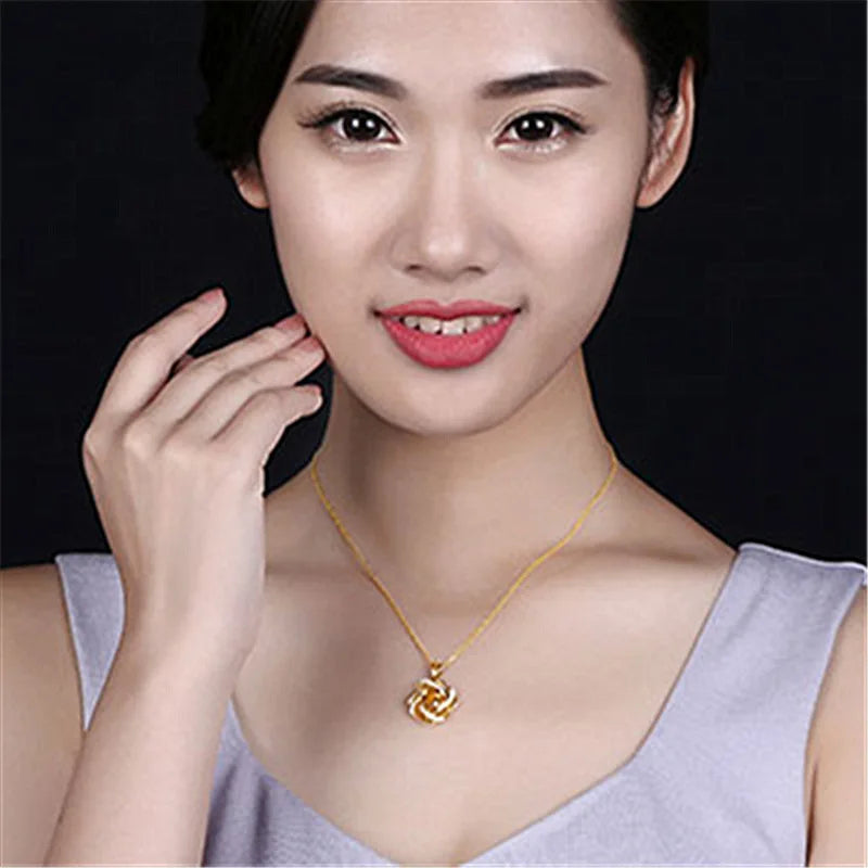 Real 18K Gold 2 Carats Topaz Pendant Women Luxury Yellow Gemstone 18 K Gold Nec image 2