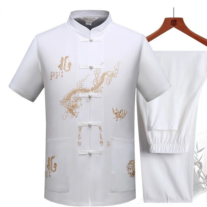 Chinese Traditional Tang Clothing Kung Fu Suit Fashion Casual Embroidery T-shir image 8