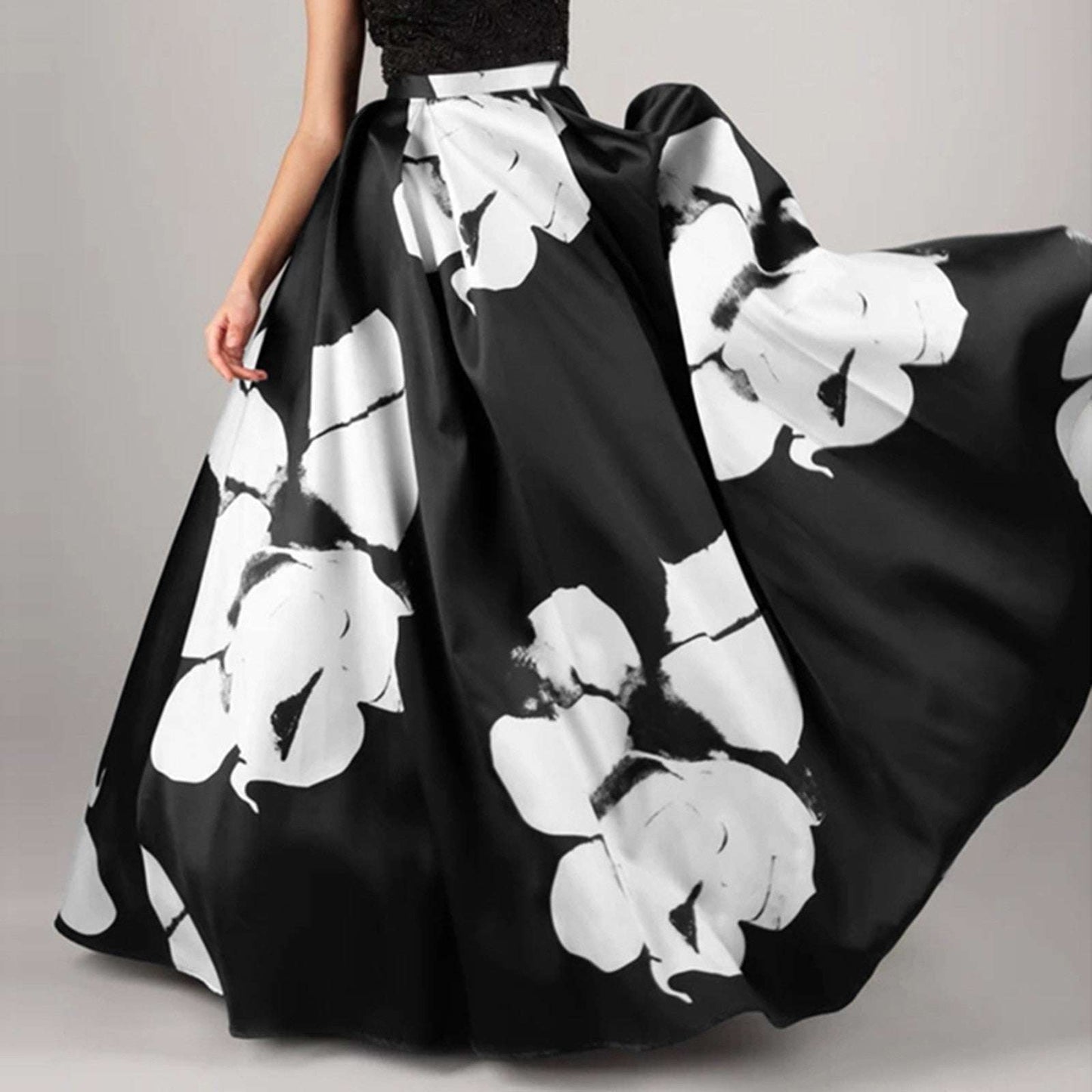 Long Skirts for Women Summer Gold Tummy Control Printed Maxi Skirts for Women F image 12