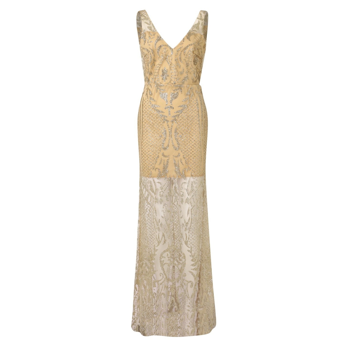 Elegant Evening Dress Women Gold Prom Dress Bling Mermaid Sequined Ladies Long image 4