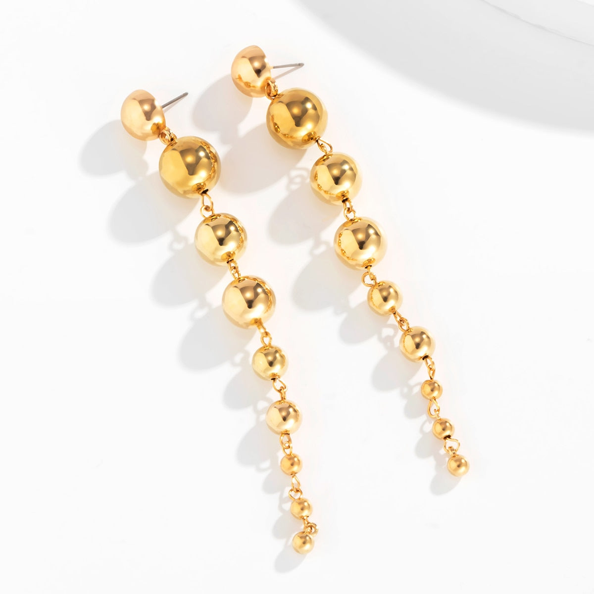PuRui CCB Material Beads Drop Earrings for Women Fashion Gold Color Irregular B image 5