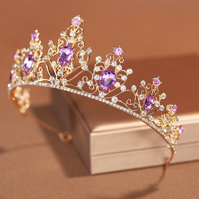 Itacazzo Bridal Headwear Gold-colour Baroque Style Mysterious Ladies' Crown For image 3