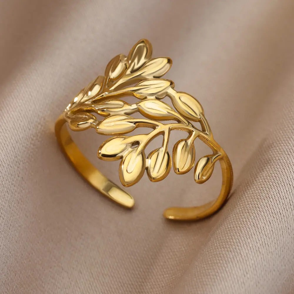 Stainless Steel Rings for Women Aesthetic Sunflower Gold Plated Wedding Couple image 18