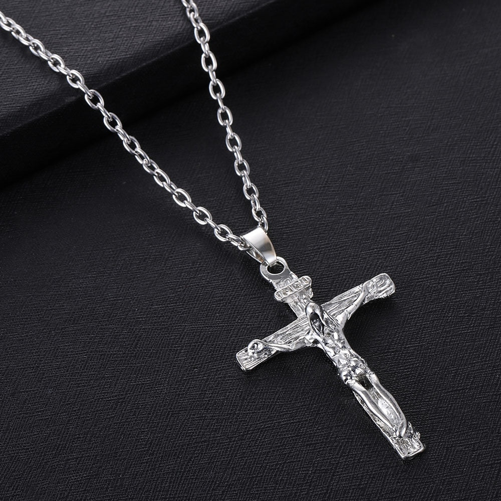 2022 Gold Christian Stainless Steel Pendant Necklace for Men Fashion Jewelry image 6
