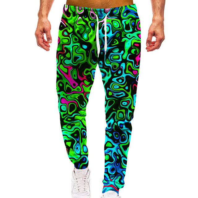 3D Rainbow Fashion Casual Pants Men Sport Print Camo Joggers Man Trousers Vinta image 4