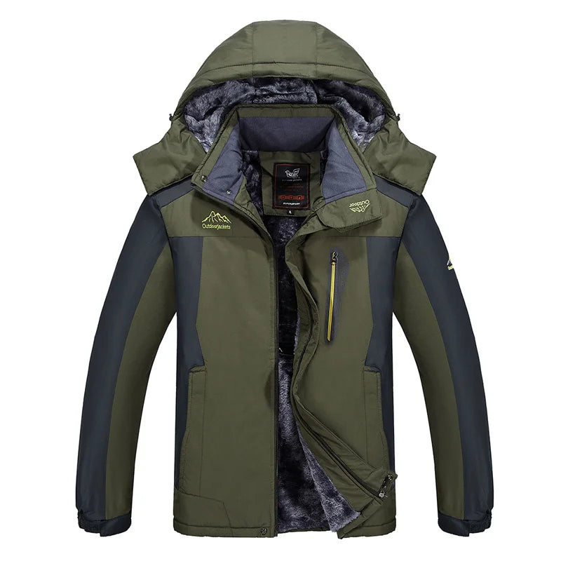 Winter Men Warm Outdoor Jackets Coats Men Waterproof Thick Fleece Jackets Men O image 4