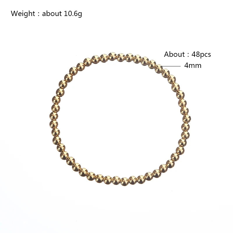 Fashion Jewelry 18K Gold Plated Waterproof Metal Ball High Quality Smooth Diame image 8
