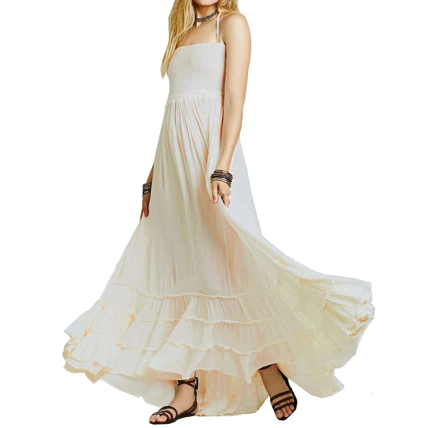 2024 Beach Dress Sexy Dresses Boho Bohemian People Holiday Summer Long Backless image 3