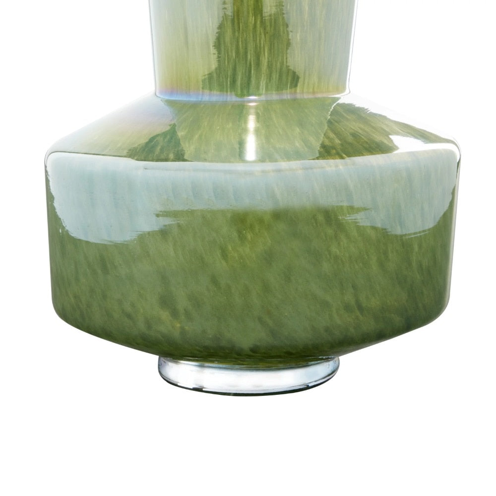 12” Green Glass Vase Luxury Living Room Decoration for Home Table Decoration & image 3