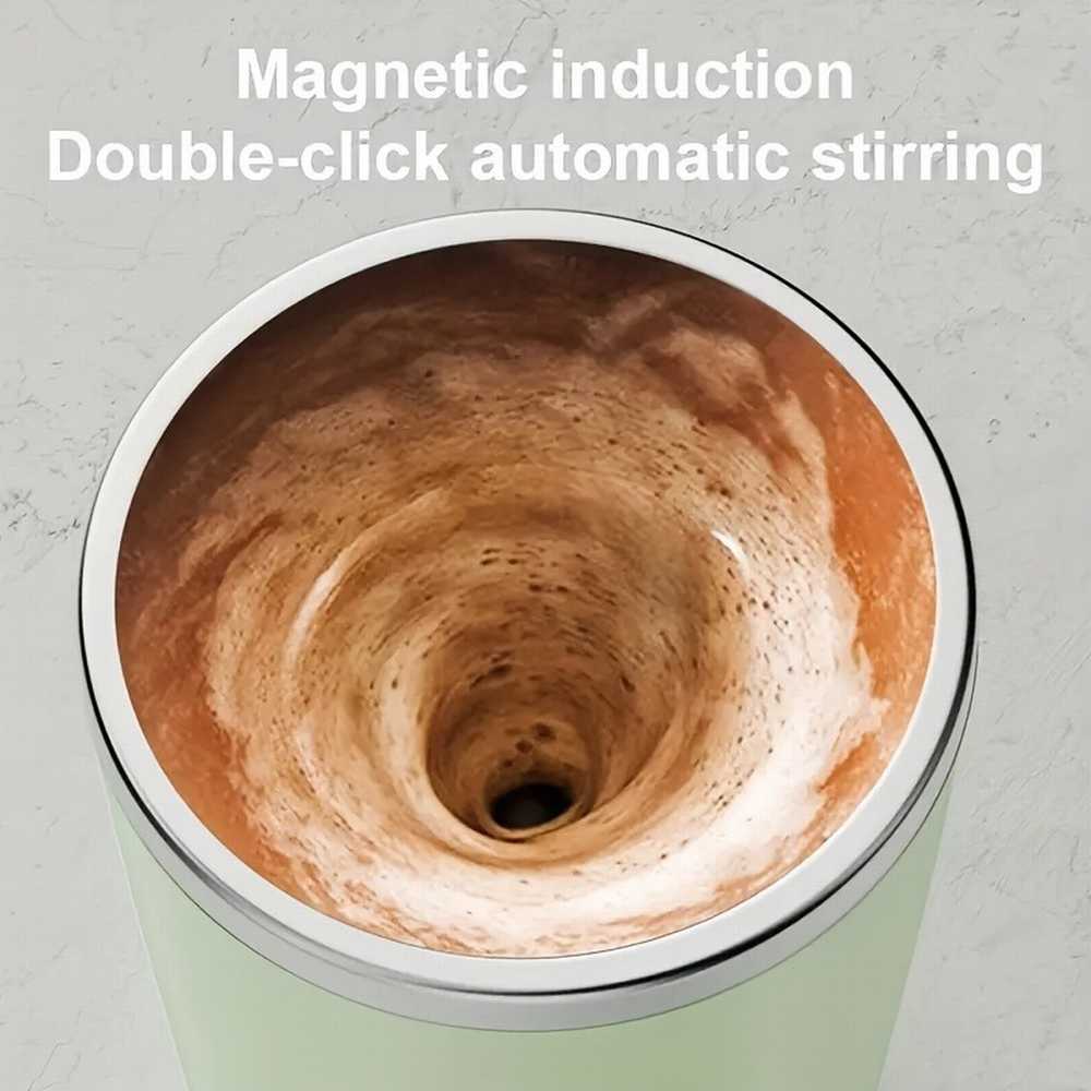 Self Stirring Coffee Mug 2 Pieces Rotating Home Office Travel Stirring Mug Auto image 8