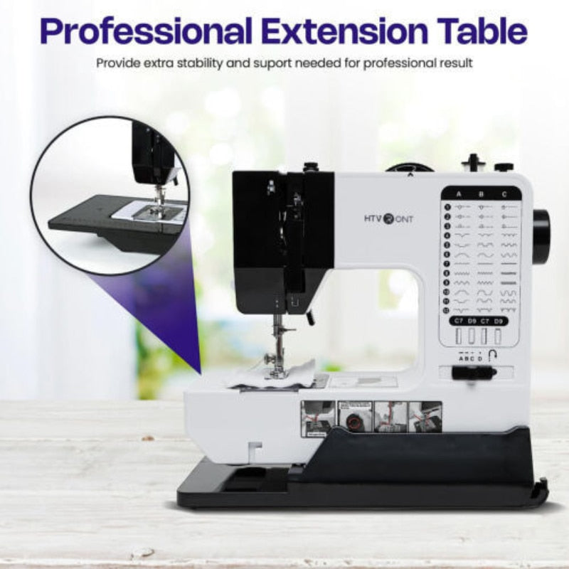 HTVRONT Electric Sewing Machine Portable for Beginners with 38 Stitches Pattern image 4