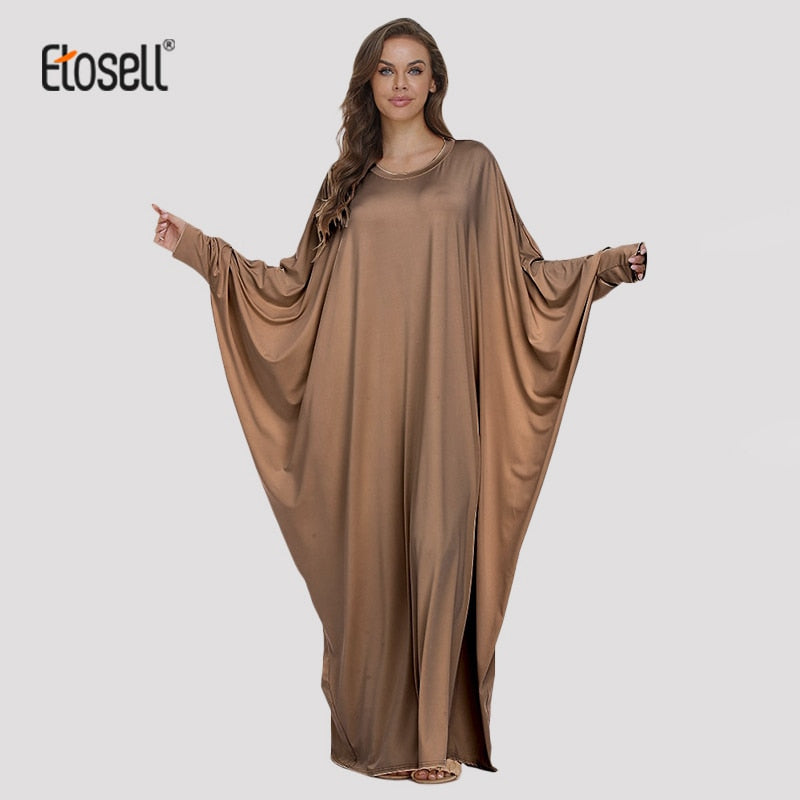 ETOSELL Abaya Muslim Dubai Turkey Islam Maxi Dress Kaftan African Dresses image 8