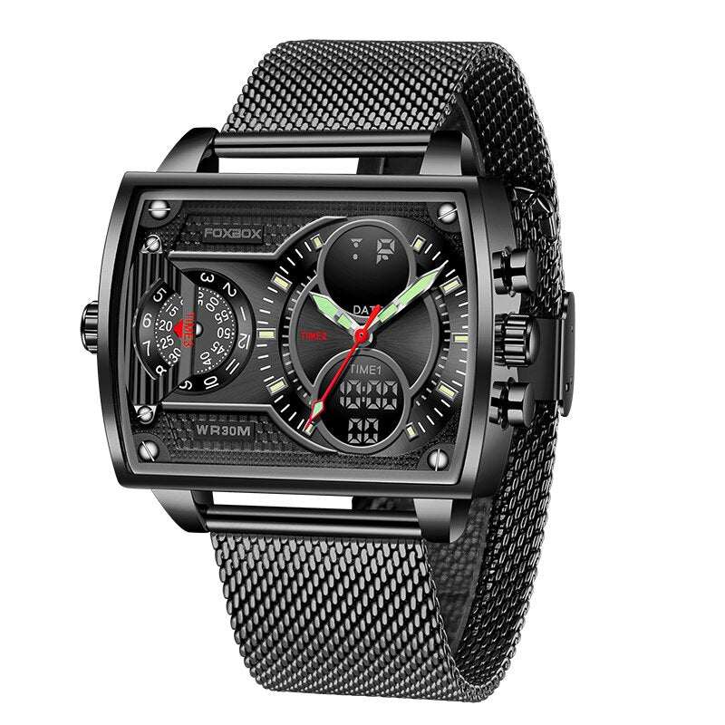 2023 Men Watch Gold Quartz Led Clock Men Sport Waterproof Wrist Watch Male Mili image 3