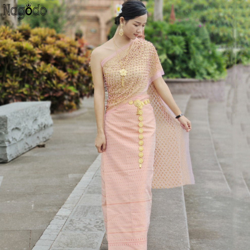 2023 New In Summer Women Strapless Shawl Top and Skirt Five-Piece Set Long Ao D image 7