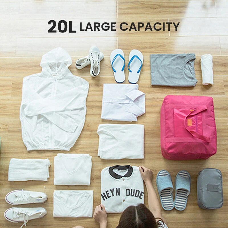 Lightweight Foldable Travel Duffel Bag: Unisex Tote Carry-On Luggage for Weeken image 9
