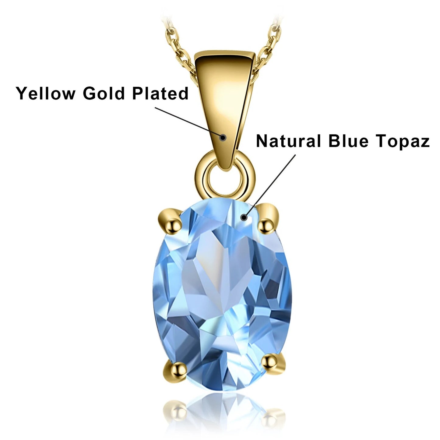 JewelryPalace Rose Gold Yellow Gold Plated Natural Amethyst Citrine Garnet Topa image 11