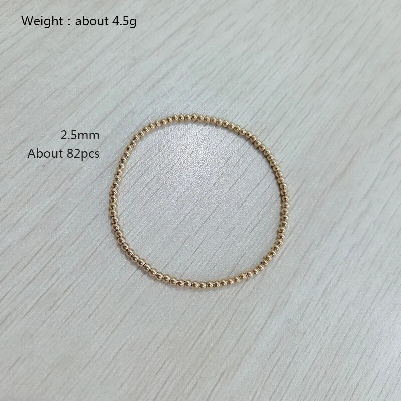 Fashion Jewelry 18K Gold Plated Waterproof Metal Ball High Quality Smooth Diame image 5