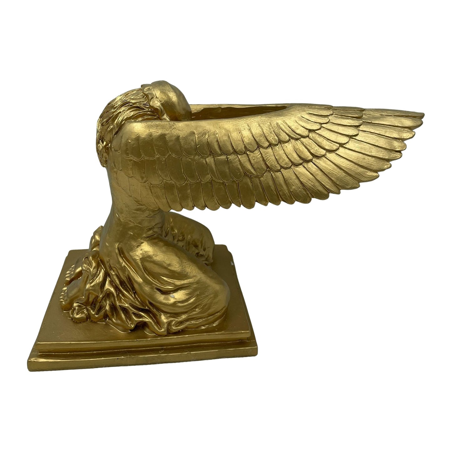 Ark Angel Statue Innovative Ark Angel Statue Decorative Resin Figurine Gold Fin image 1