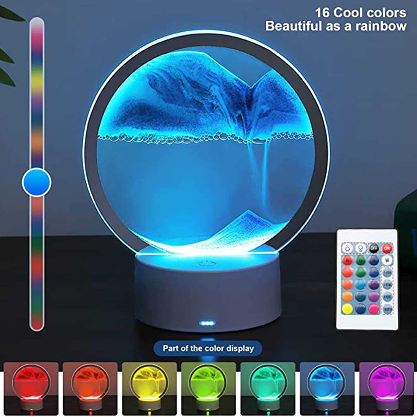 Sand Painting Table Lamp LED RGB Sandscape Lamp 3D Colorful Moving Sand image 11
