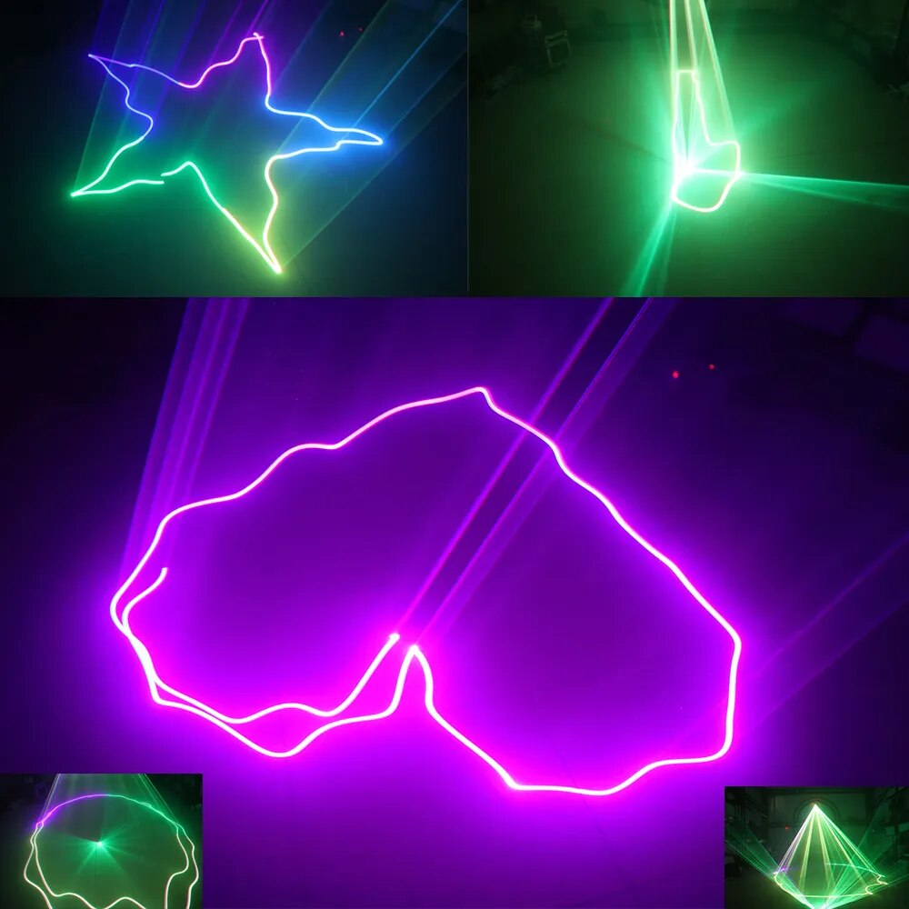 500mW Laser Light Holiday Stage Device 90-240V RGB 3D DJ Equipment Disco Chris image 3