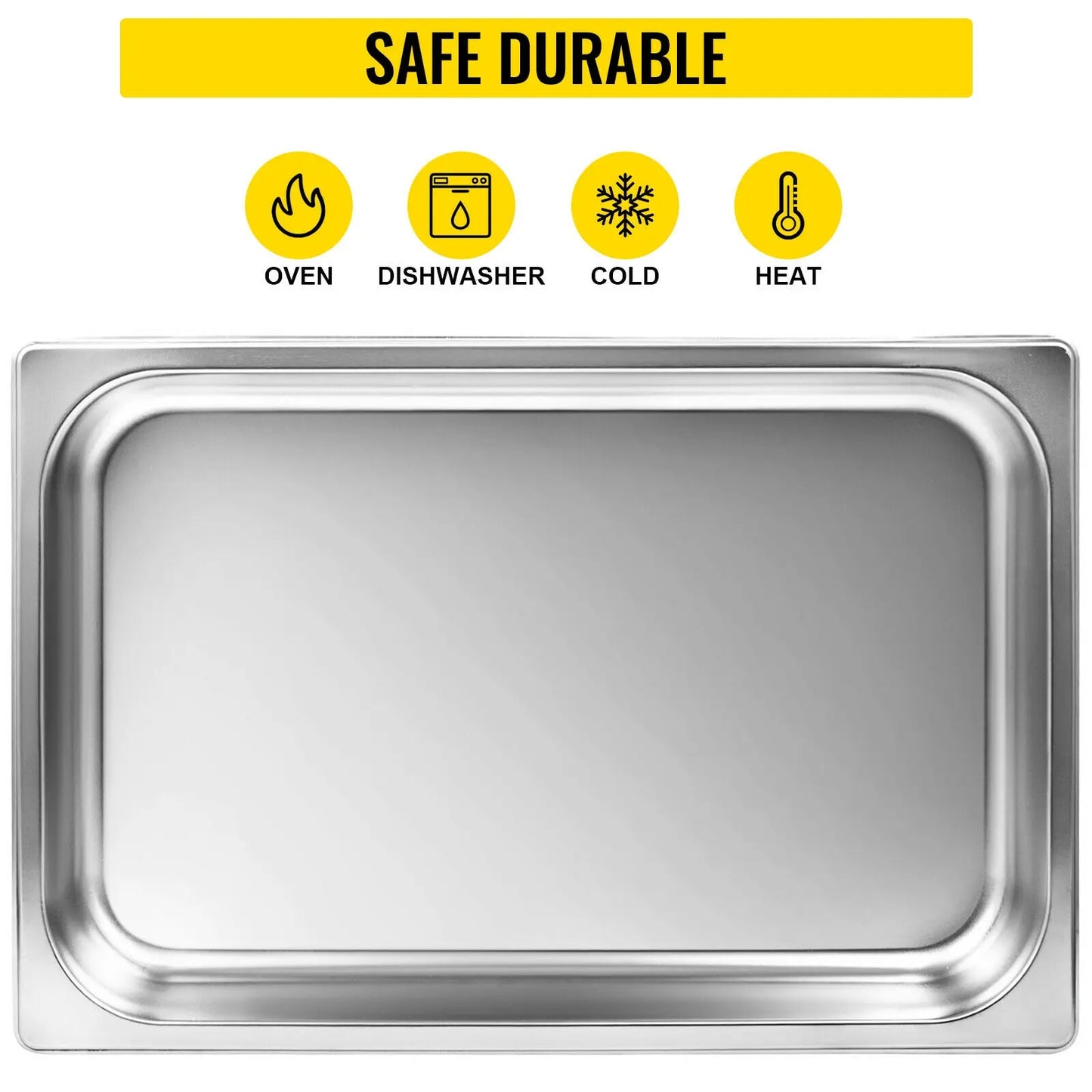 VEVOR Buffet Chafing Dishes 8.5L-20.5L Gastronorm Pans Steam Table Pans Tray St image 3