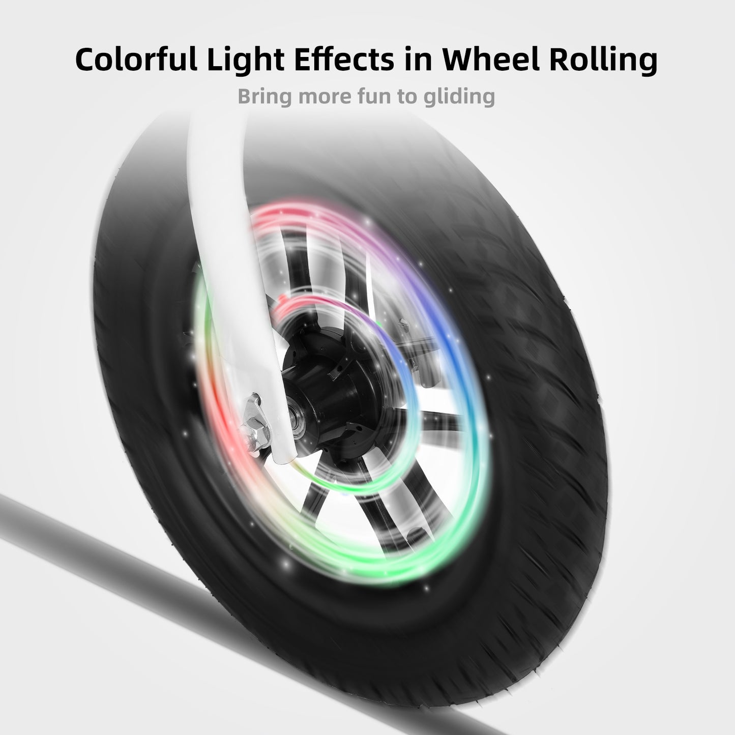 JOYSTAR 12 Inch Kids Balance Bike with Colorful Lighting Wheels, No Pedals Push image 8