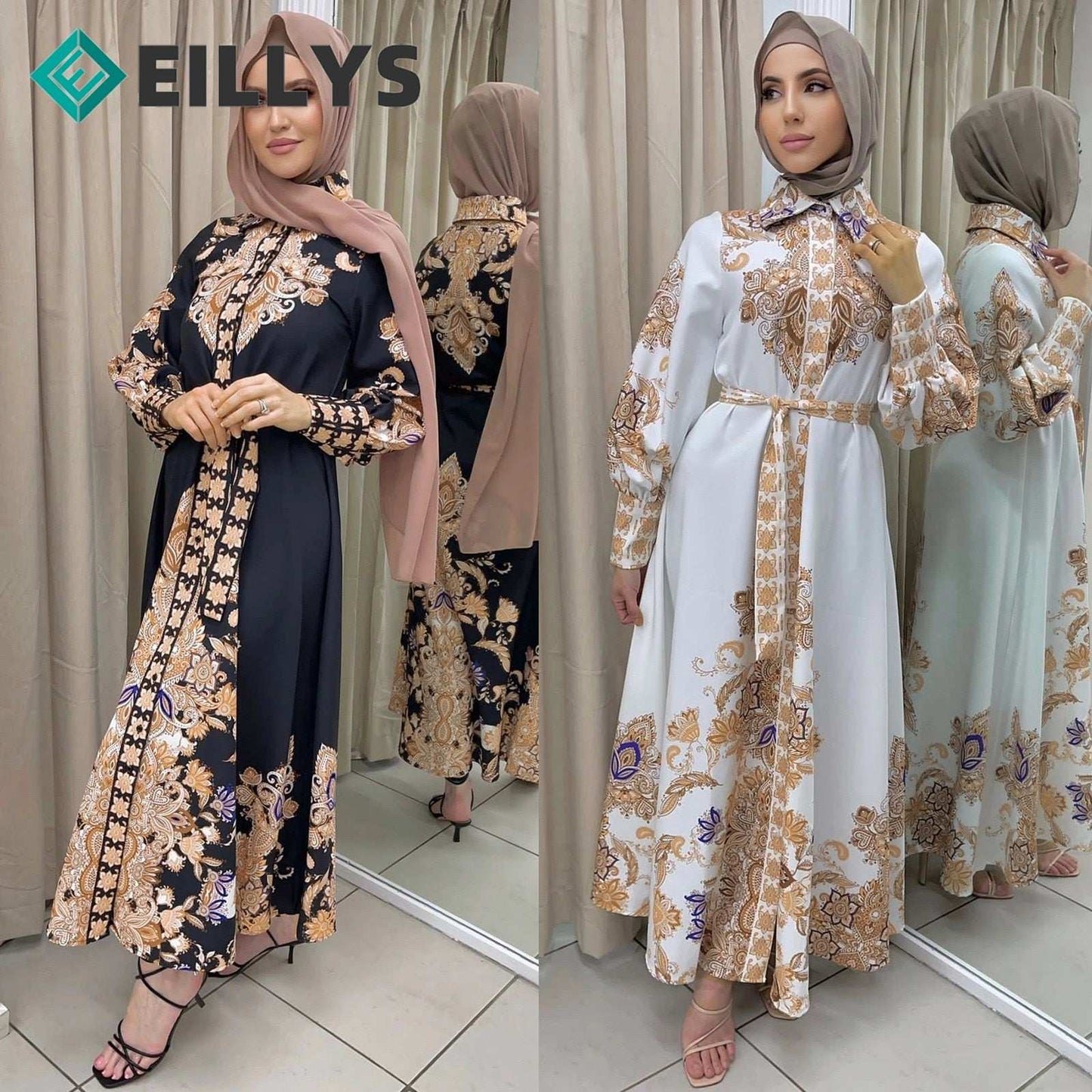 Ramadan Muslim Long Dress Dubai African Maxi Dresses Elegant Hijab Dress Women image 4