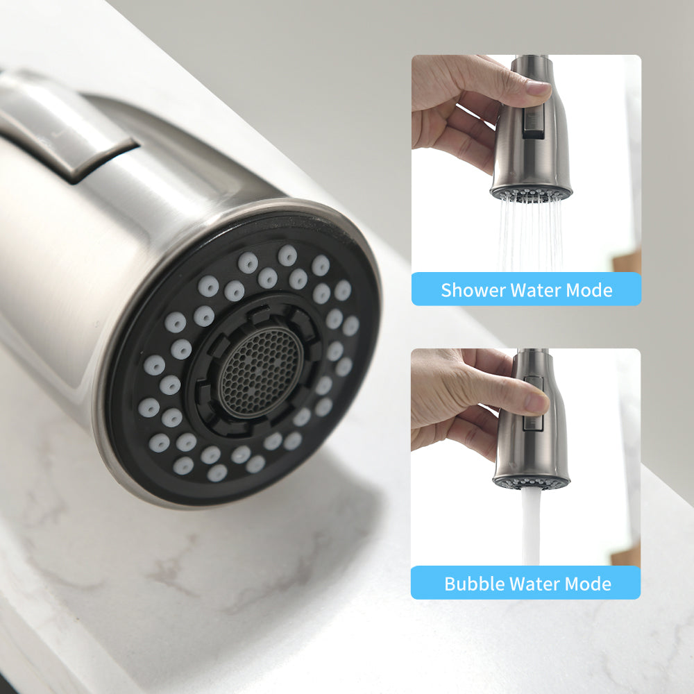 Kitchen Faucets 304 Single Handle Pull Out Kitchen Tap Single Hole Handle Swive image 4