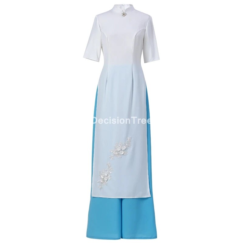 2022 ao dai dress vietnam dress women oriental chiffon lace dress vietnam cloth image 7