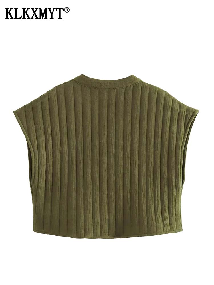 TRAF 2024 Embroidered Vests For Women New Fashion Sleeveless Jackets Female Ves image 6