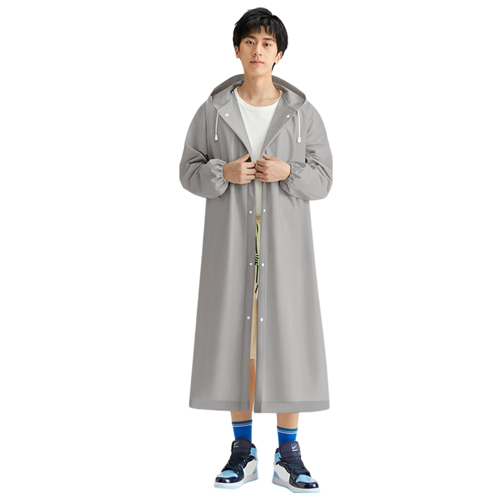Adult Long Raincoat Reusable Waterproof Rain Coat Windproof EVA Rain Coat Draws image 4