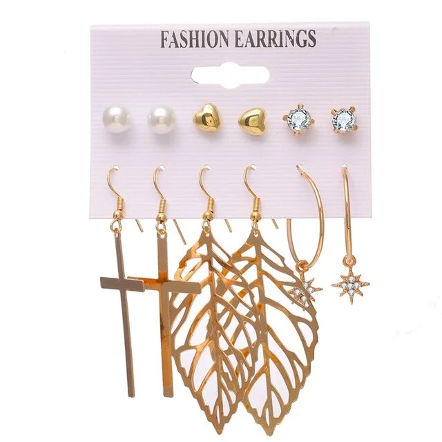 FNIO Statement Gold Color Big Bamboo Circle Hoop Earrings For Women Hip Hop Ear image 13