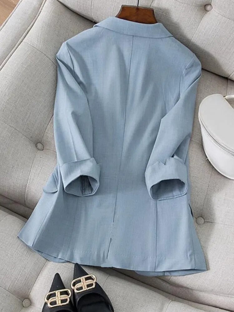 Women's Suit Jacket 2023 Suit Jacket Women's Seven-Minute Sleeve Summer New Wom image 5