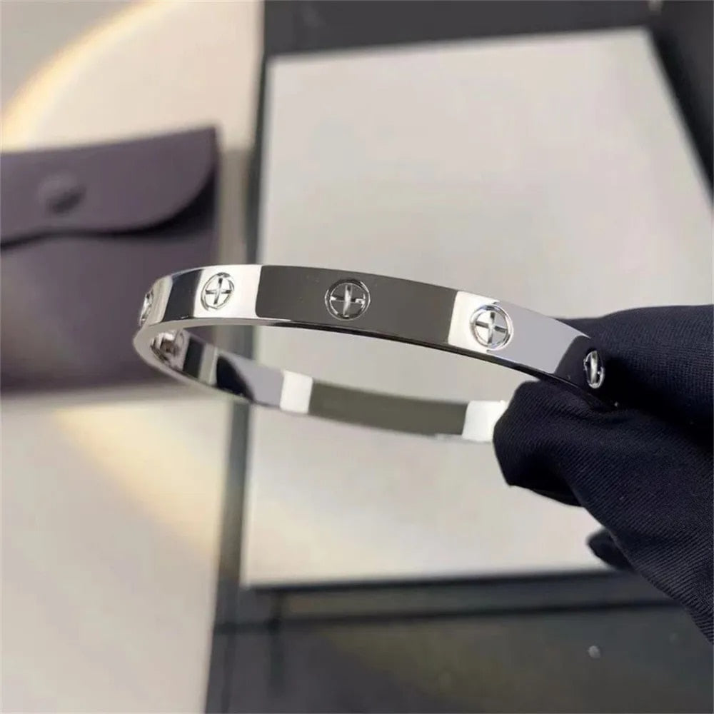 2023 New Design Gold Color Zircon And Cross Nut Nail Bracelet Gold & Bangle For image 3
