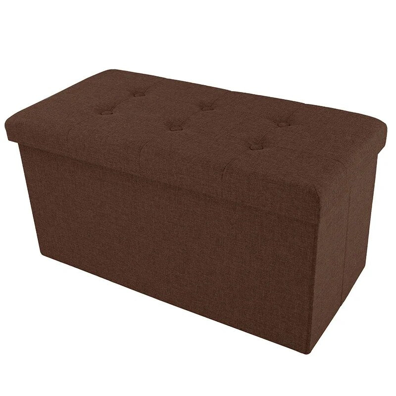 30 InchLarge Storage Benches Foldable Stool with Storage Space Home Sofa Seat B image 3