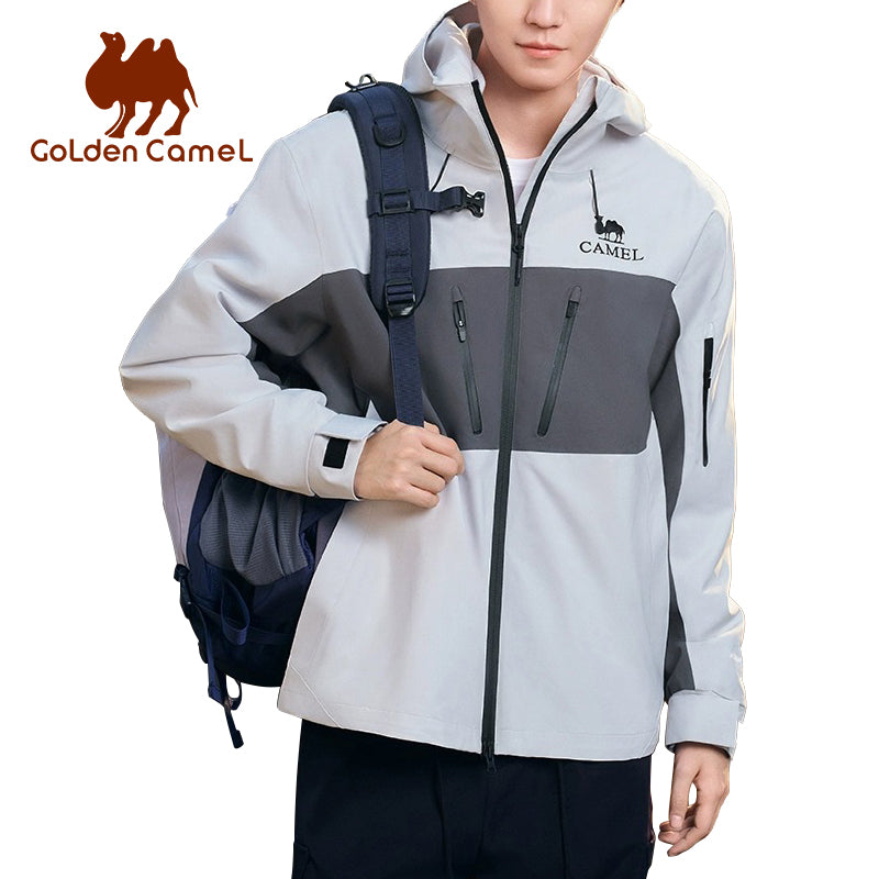GOLDEN CAMEL Hiking Jackets Men Women Windbreakers Three-in-One Plush Fleece Ja image 1