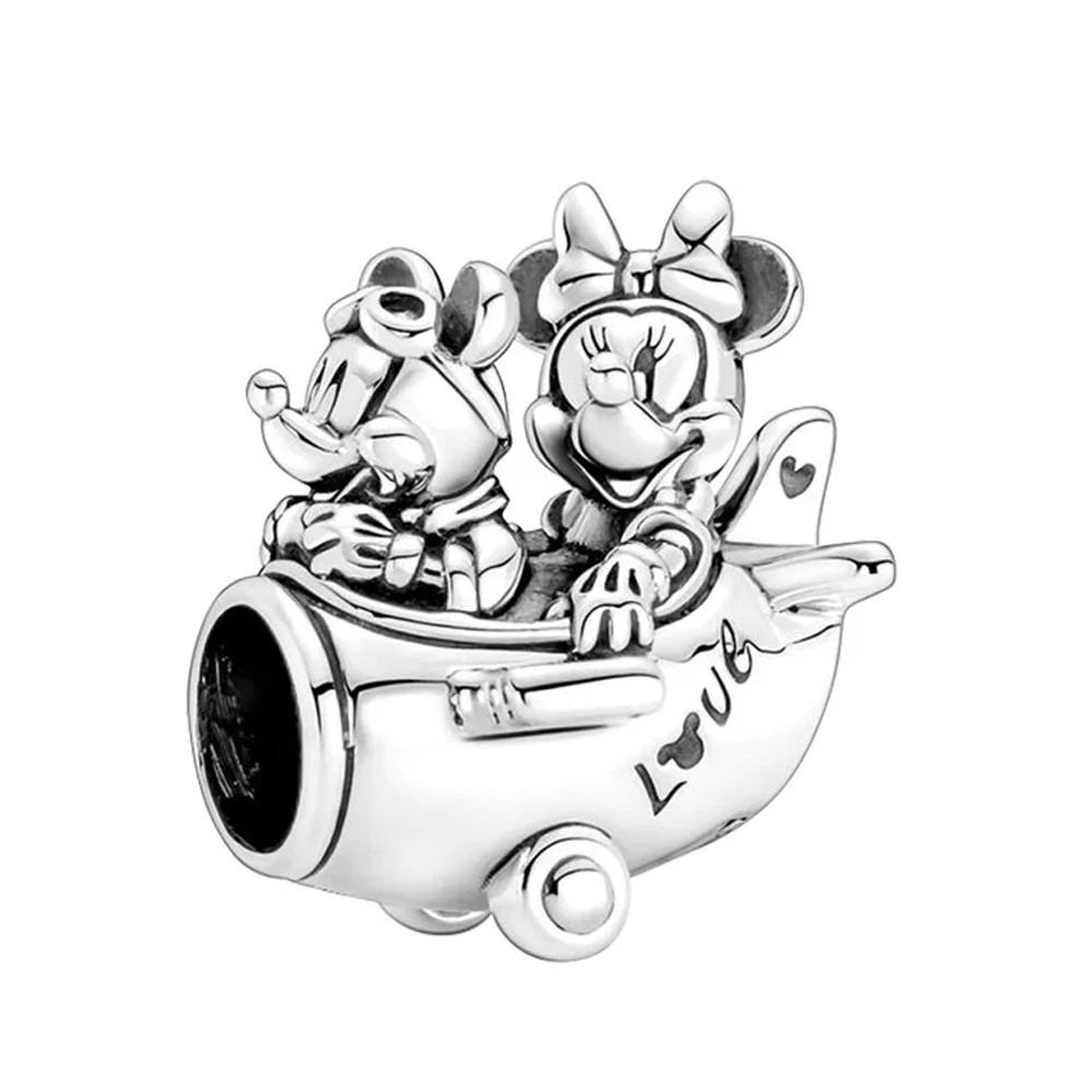 925 Silver Disney 100th Princess Pumpkin Cart Mickey Minnie Dumbo Charm Stitch image 14