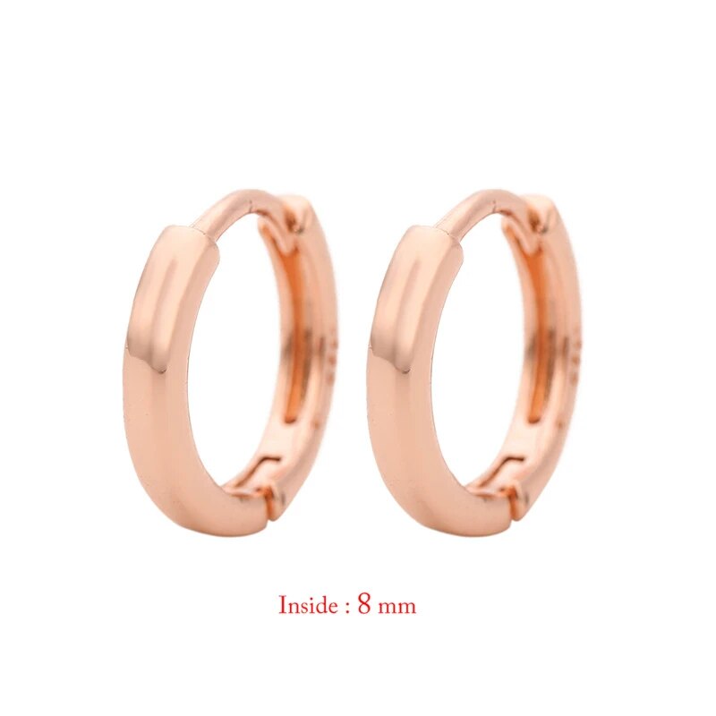 1Pair Single Minimal Gold Color Tiny Cartilage Hoop Earrings Stainless Steel Tr image 12
