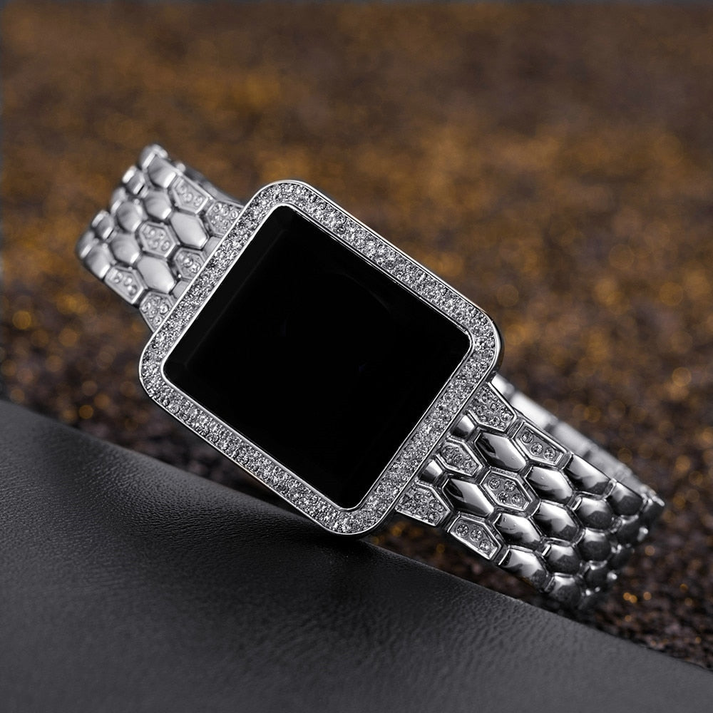 Women Watch 2023 Top Luxury Rhinestone Rose Gold Wrist Watch for Women Fashion image 2