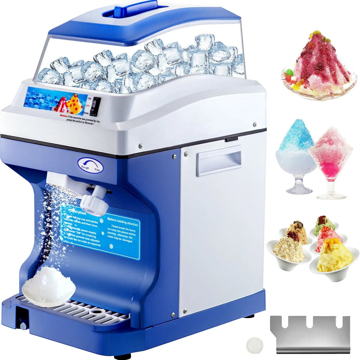 VEVOR 120/200 KG/H Electric Ice Shaver Branch Crusher Chopper Smoothie Blender image 2